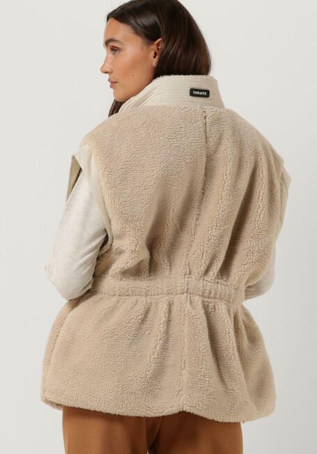 Beige 10DAYS Gilet REVERSIBLE WAISTED TEDDY VEST - large