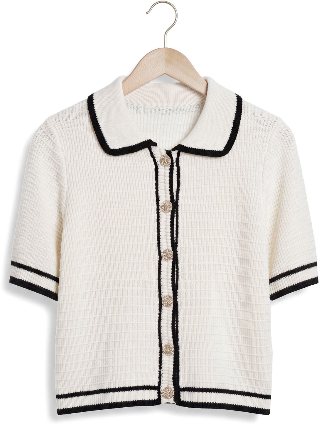 Y.A.S. YAS Dames Truien & Vesten Yasklomi Ss Knit Cardigan S. Gebroken Wit