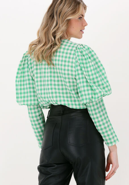 Groene CO'COUTURE Blouse CADIE CHECK BLOUSE - large