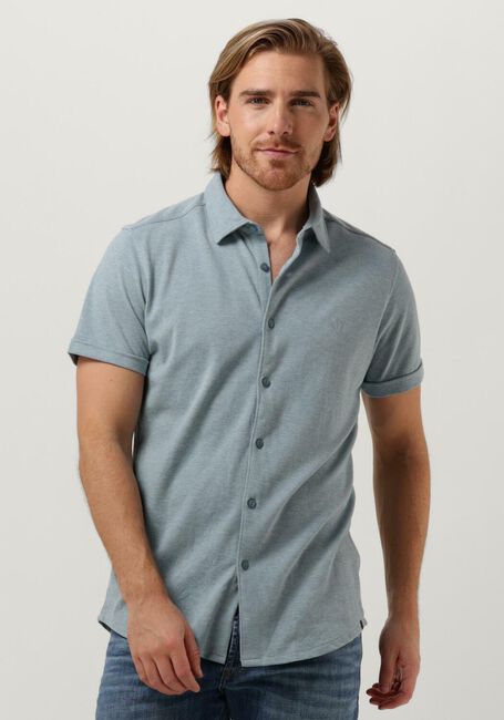 Blauwe DSTREZZED Casual overhemd KIRK SHIRT MELANGE PIQUE SS - large