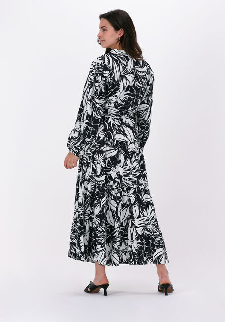 Zwarte SUMMUM Maxi jurk DRESS TWO TONE FLOWER - large