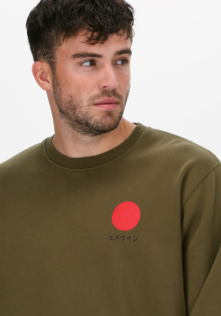 Groene EDWIN Sweater JAPANESE SUN SWEAT - large
