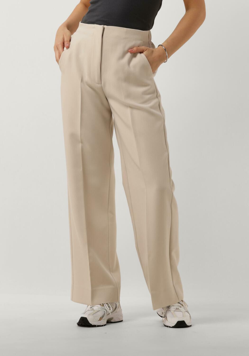 SECOND FEMALE Dames Broeken Evie Classic Trousers Beige