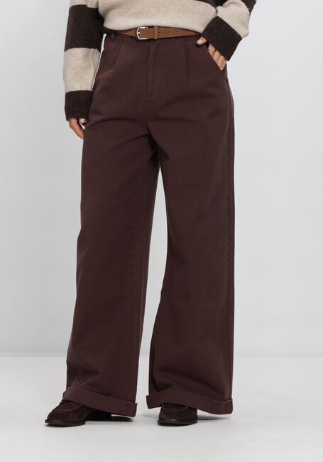 Bruine WITHBLACK Wijde broek WBLSTEFFI HW WIDE PANT - large