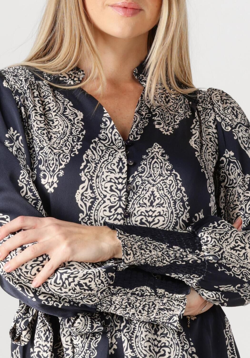 NEO NOIR Dames Jurken Novalee Paisley Drop Dress Donkerblauw