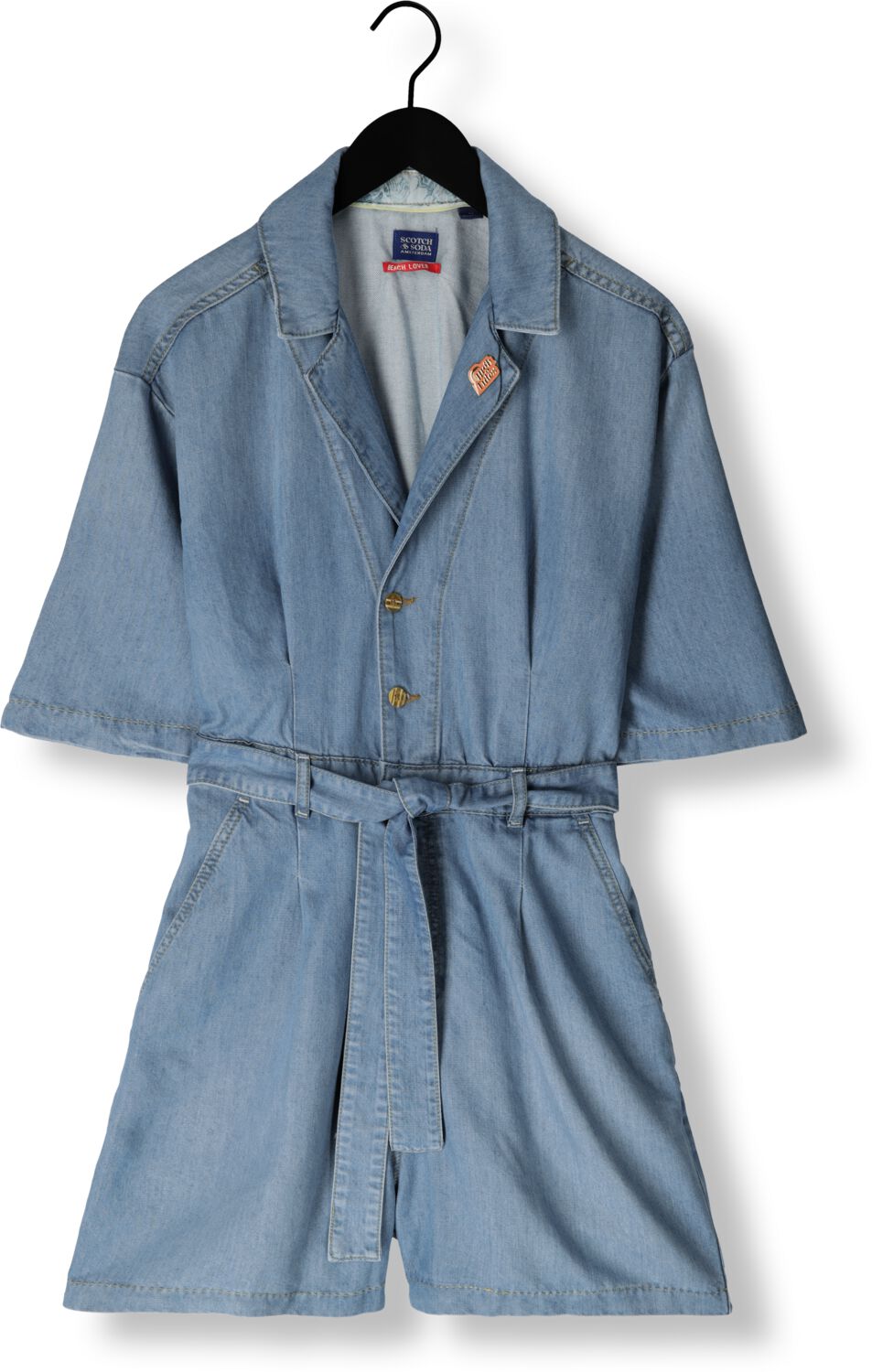 SCOTCH & SODA Dames Jumpsuits Short Sleeve Playsuit Blauw