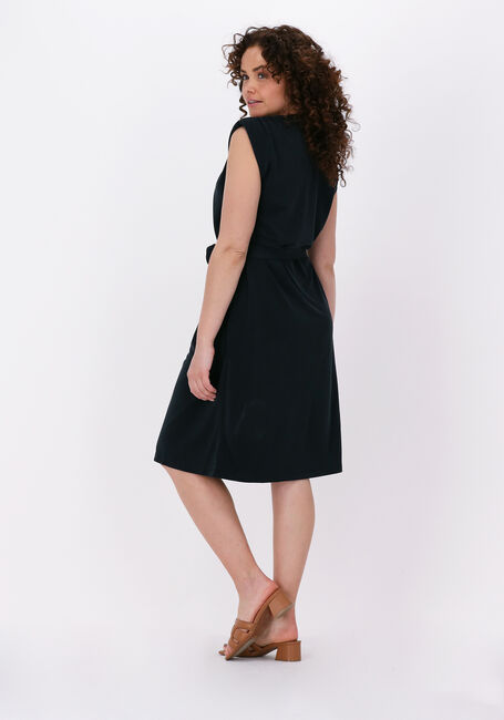 Zwarte SUMMUM Midi jurk DRESS WASHED MODAL PIQUE - large