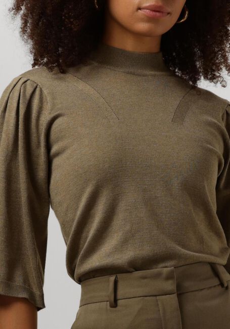 Olijf MINUS Trui KYLINA HIGH NECK KNIT T-SHIRT - large