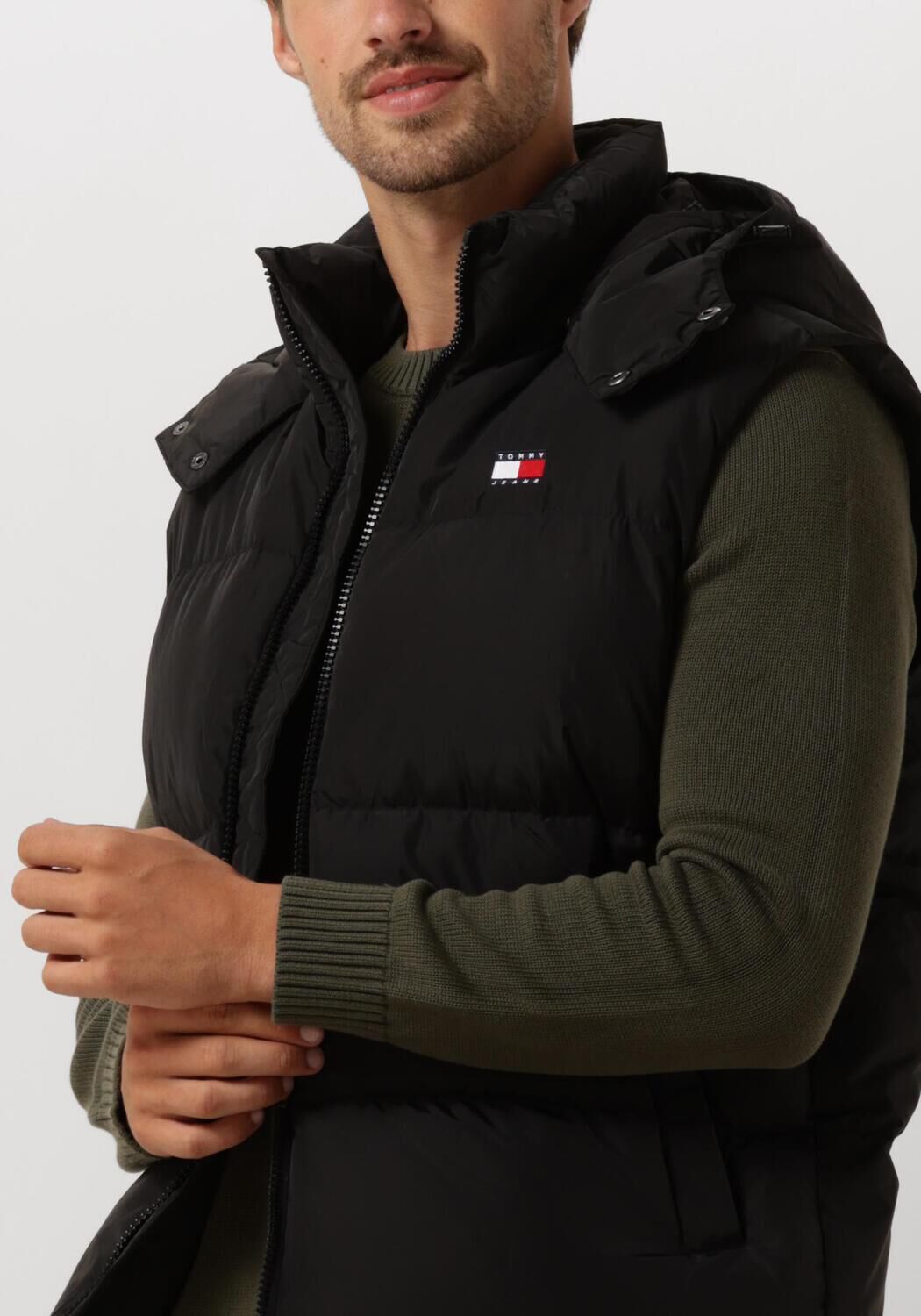 TOMMY JEANS Heren Jassen Tjm Alaska Vest Zwart