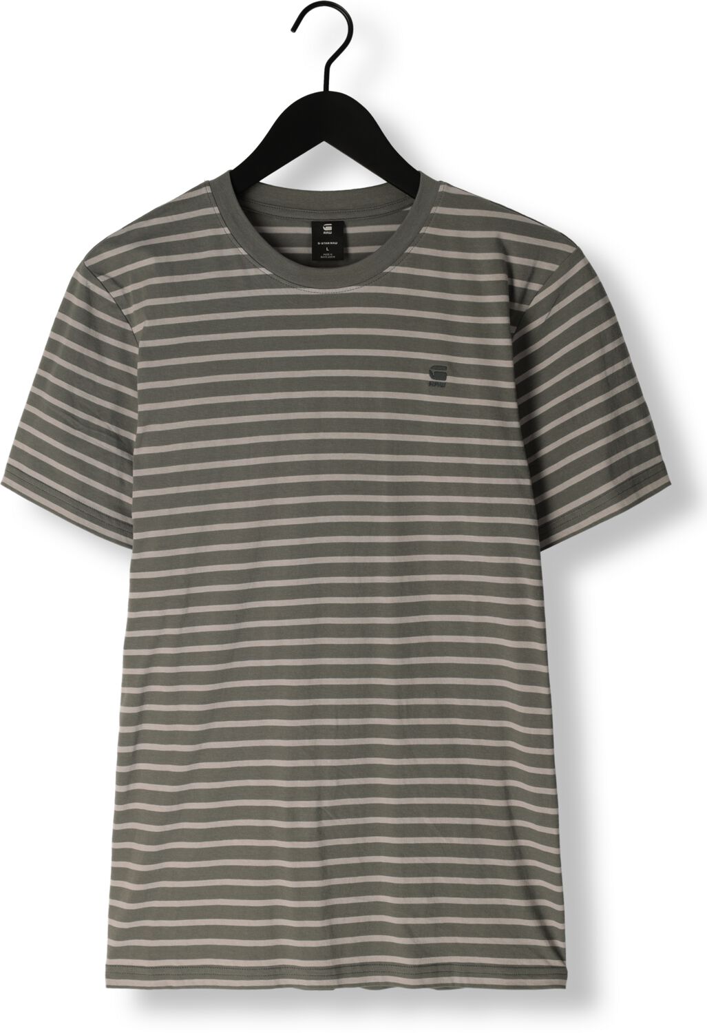 G-STAR RAW Heren Polo's & T-shirts Stripe Slim R T Grijs