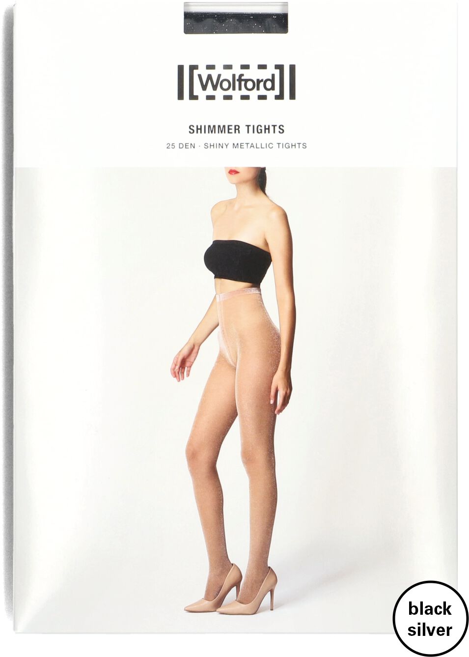WOLFORD Dames Beenmode Shimmer Tights Zwart