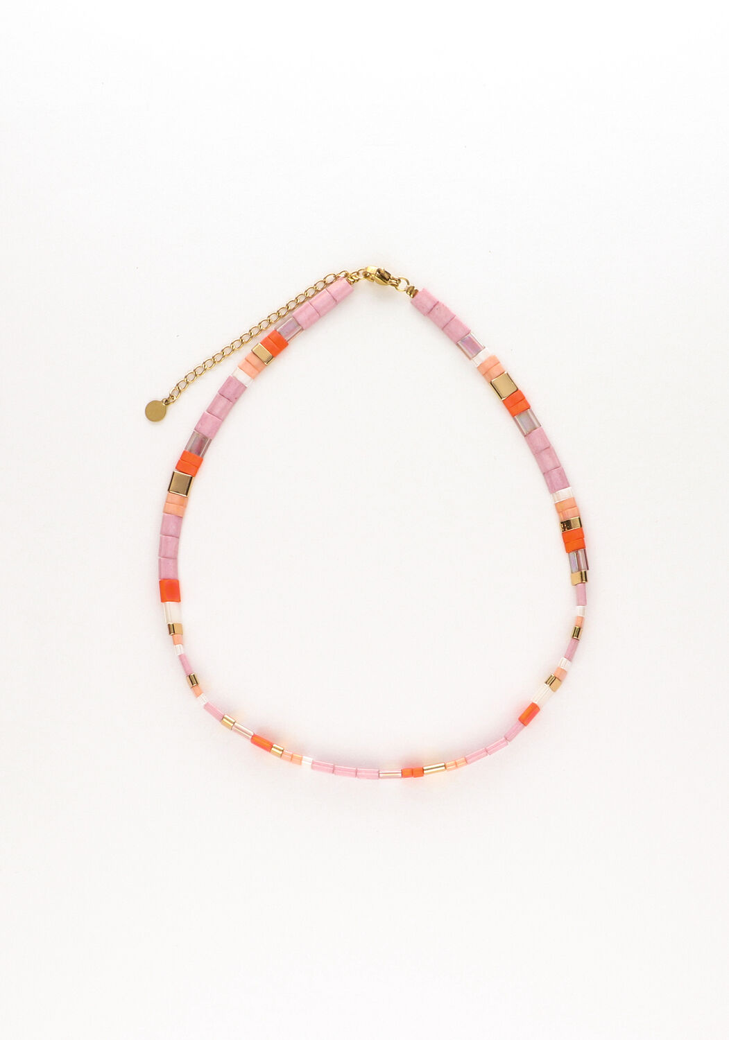 Roze NOTRE-V Kettingen KETTING PLATTE KRAAL - medium
