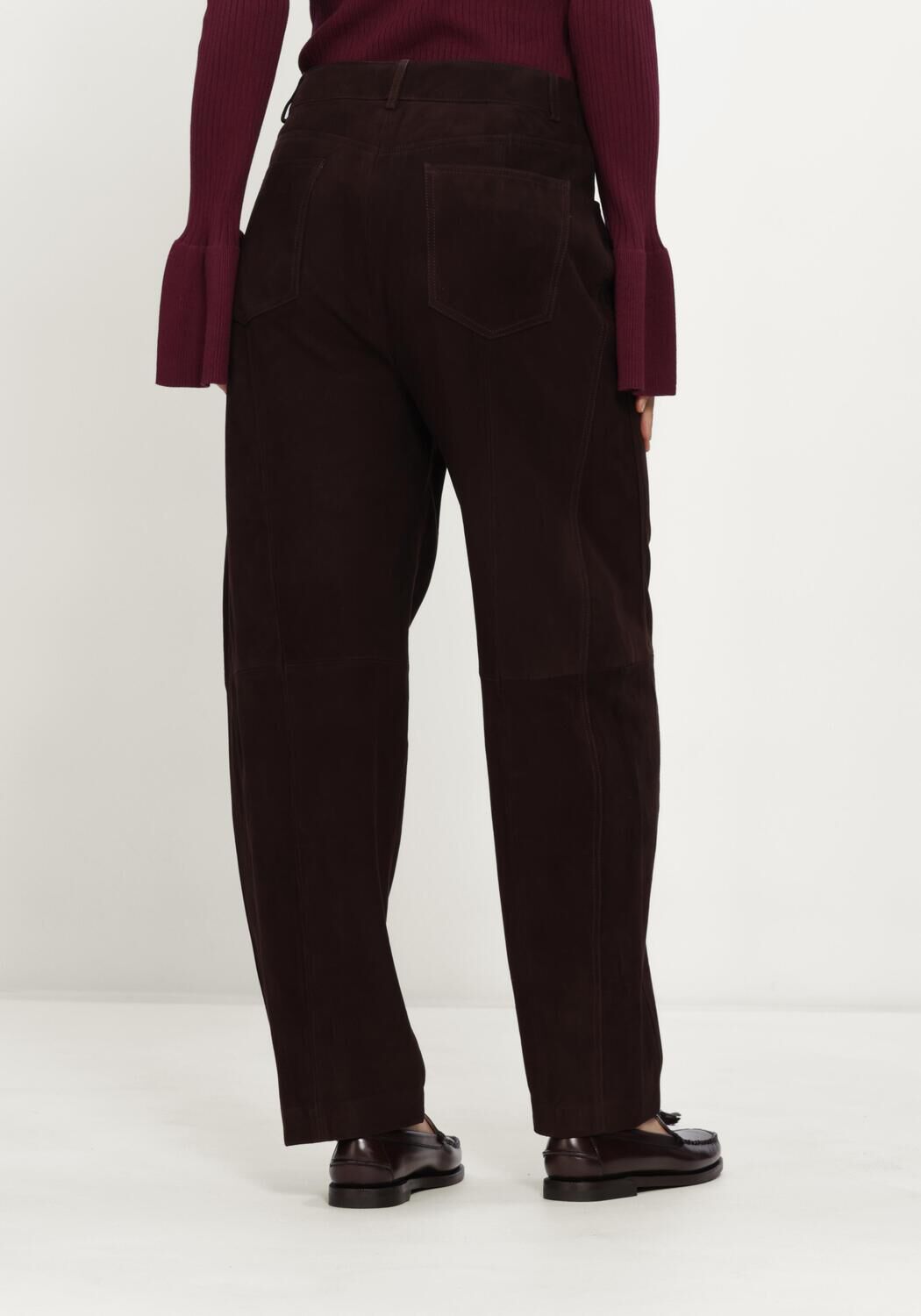 IBANA Dames Broeken Parla Suede Bruin