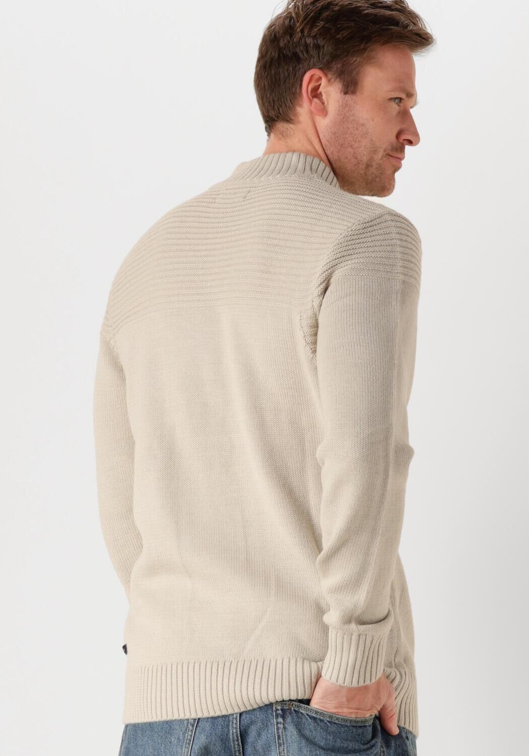 BUTCHER OF BLUE Heren Truien & Vesten Morris Mock Btn Beige