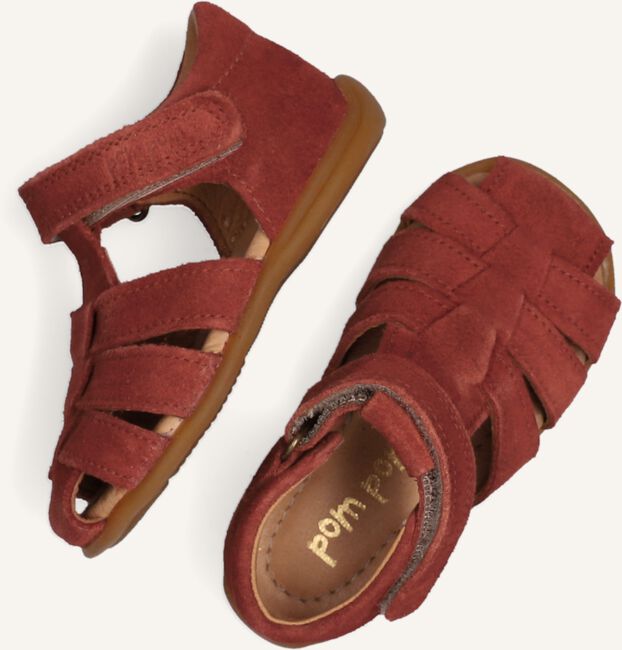 Rode POM POM Platte sandalen 4772 Rode POM POM Platte sandalen 4772 - large