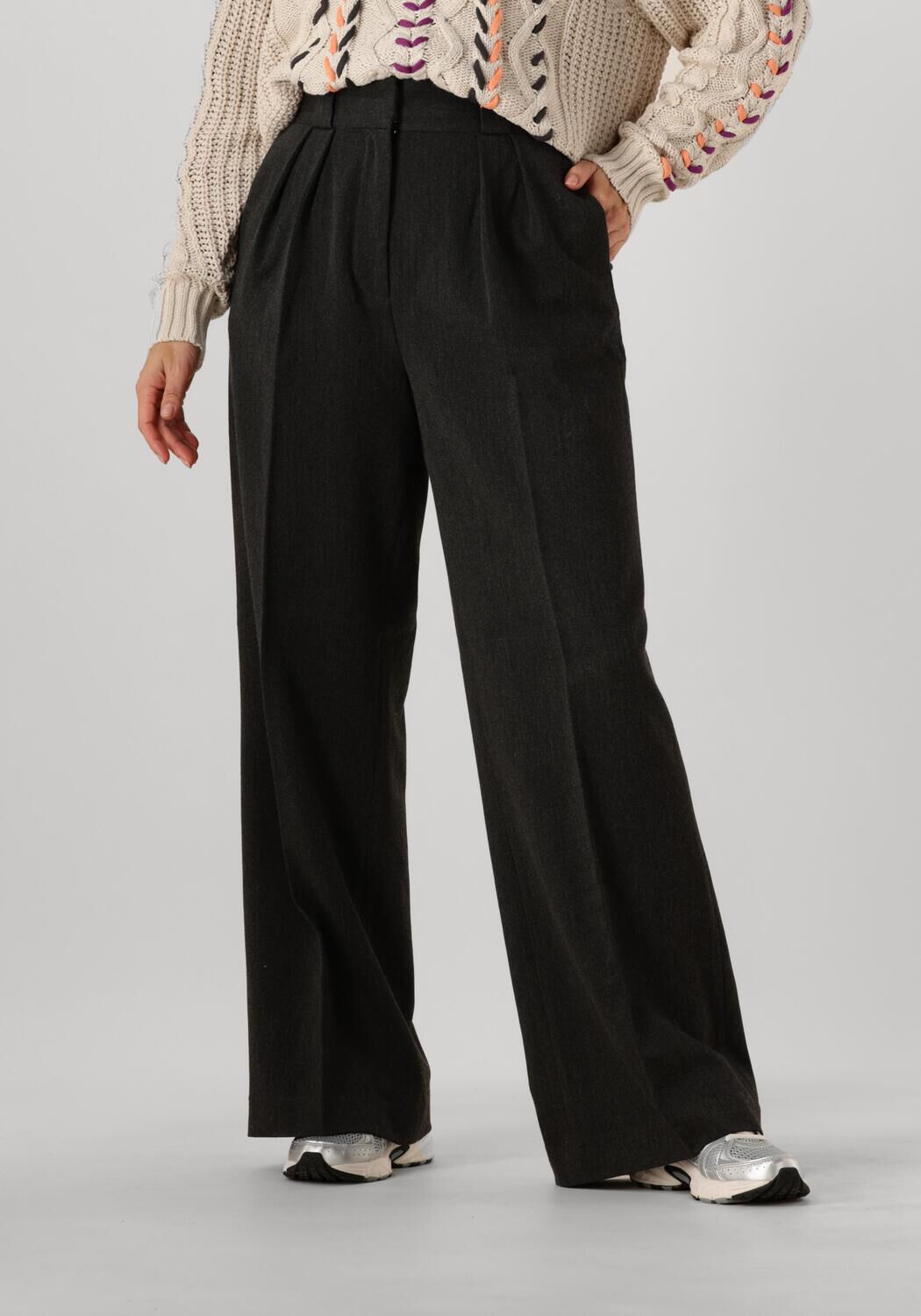 CATWALK JUNKIE Dames Broeken Relaxed Tailored Trousers Grijs