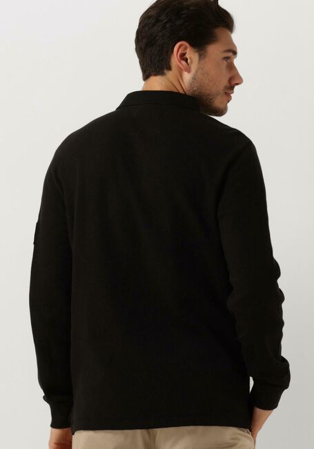 Zwarte CALVIN KLEIN Trui WAFFLE LS BADGE POLO - large