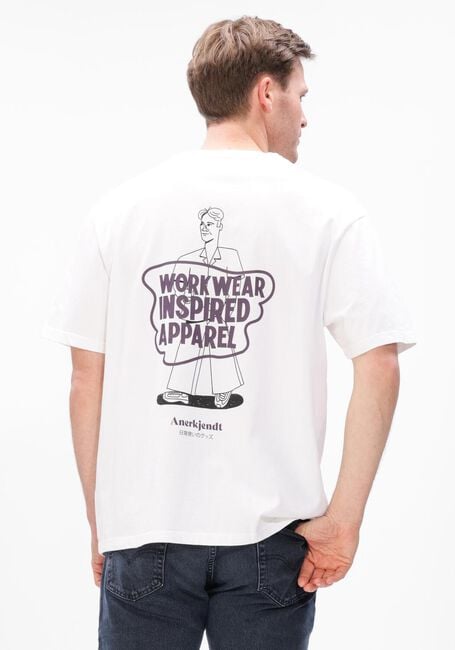 Witte ANERKJENDT T-shirt AKVILLADS WORKWEAR TEE - large