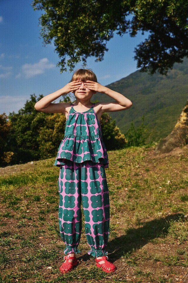 Groene Jelly Mallow Blouses CLOVER SLEEVELESS BLOUSE - large