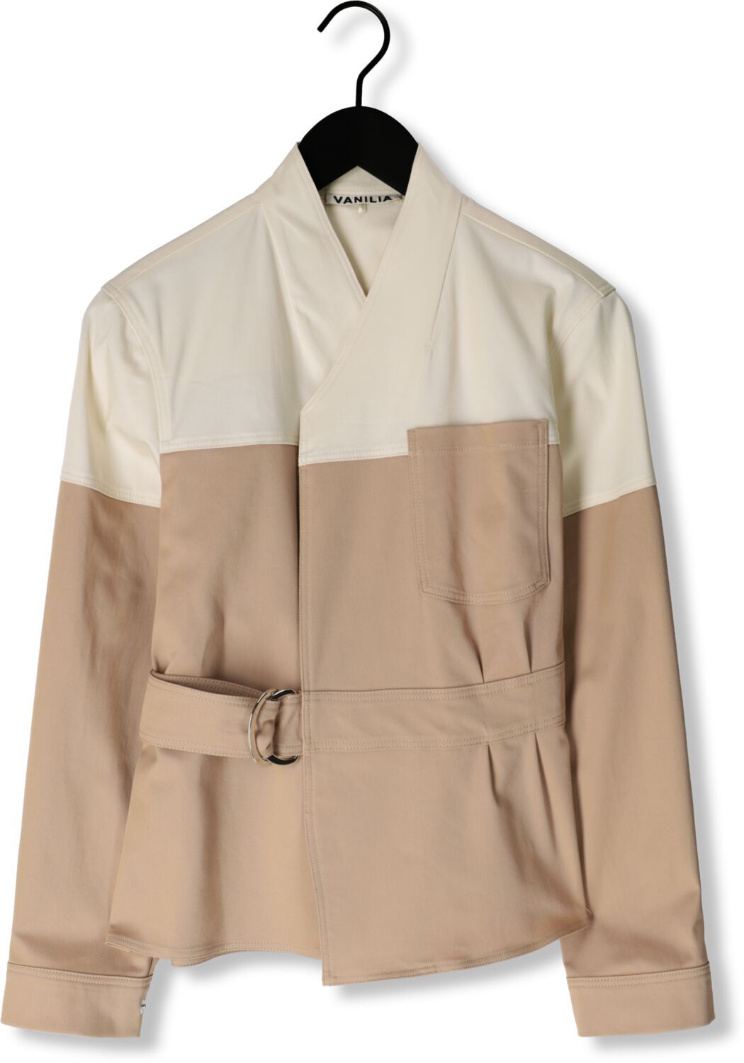 VANILIA Dames Blazers Wrap Twill Pocket Beige