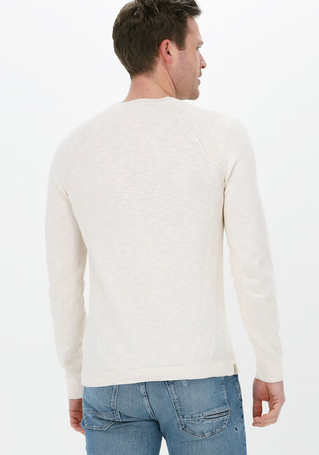 Gebroken wit CAST IRON Trui R-NECK LINEN COTTON SLUB BLEND - large
