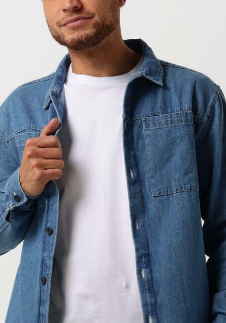 Blauwe ANERKJENDT Overshirt AKHERBERT DENIM OVERSHIRT - large