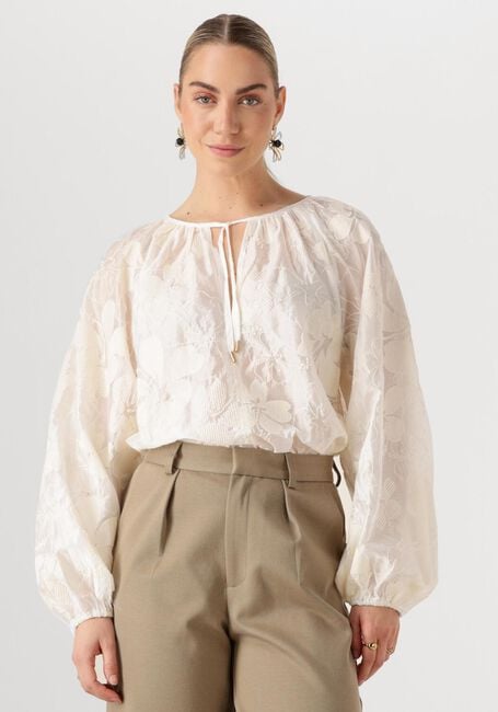 Gebroken wit NUKUS Blouses YONI TOP EMBROIDERY - large