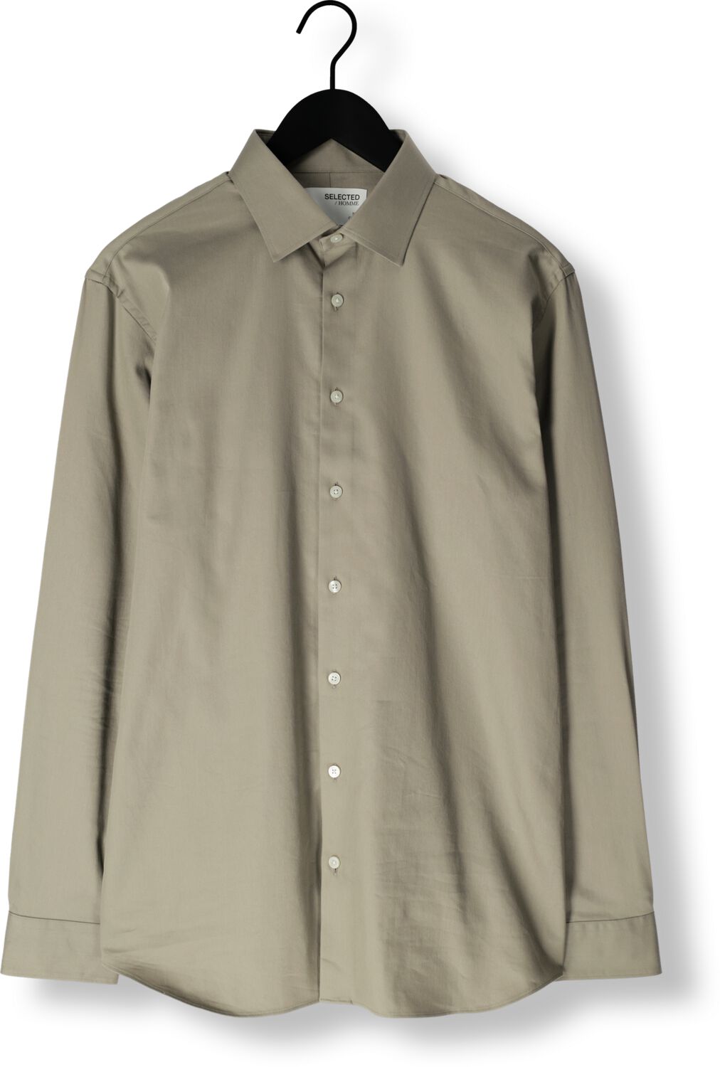 SELECTED HOMME Heren Overhemden Slhslim-performance Shirt Ls Noos Groen