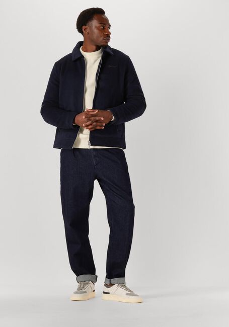 Donkerblauwe DSTREZZED Jack PAT WOOL JACKET - large