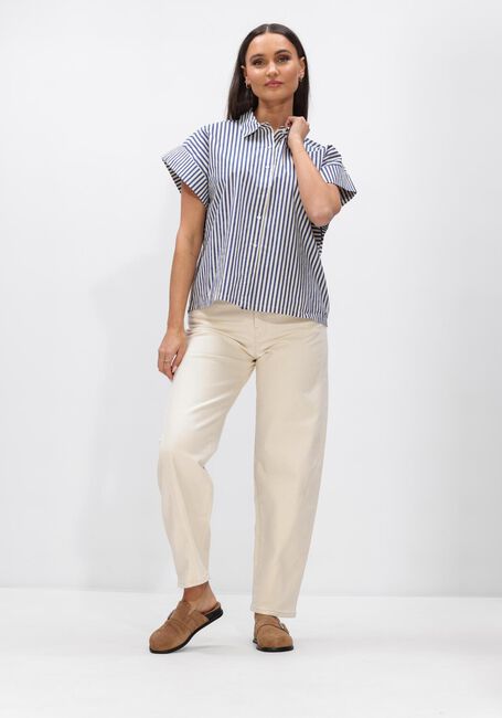 Donkerblauwe BY-BAR Blouses PIXIE STRIPE BLOUSE - large