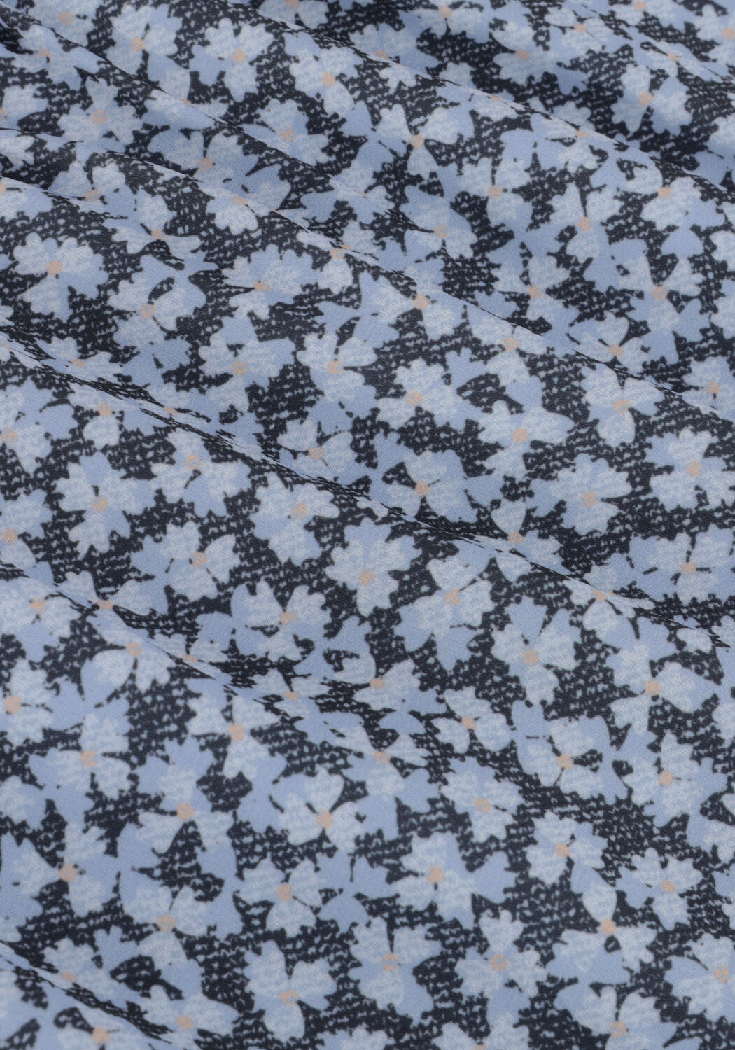 Blauwe NOBELL Minirok NINEZ DENIM FLOWER SKIRT - large