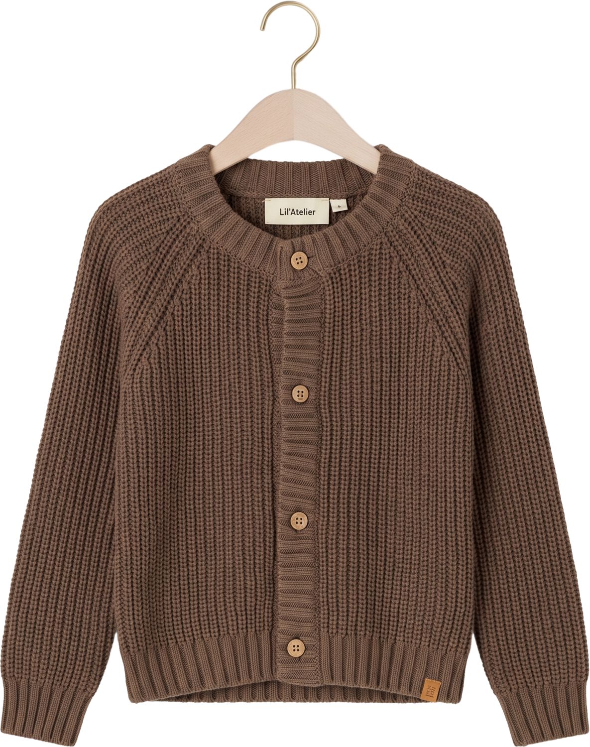 Lil' Atelier Baby Truien & Vesten Nbnemlen Ls Knit Card Lil Noos - Bruin