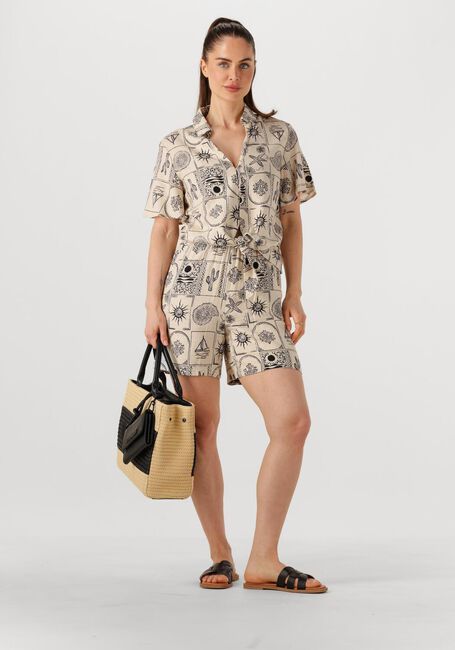 Ecru OBJECT Blouses OBJEMBER RE S/S TIE SHIRT 139 - large