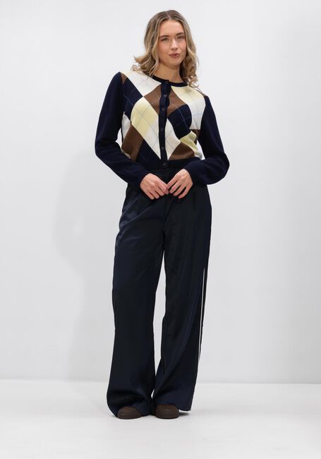 Donkerblauwe GESTUZ Wijde broek GZBICCA HW PANTS - large