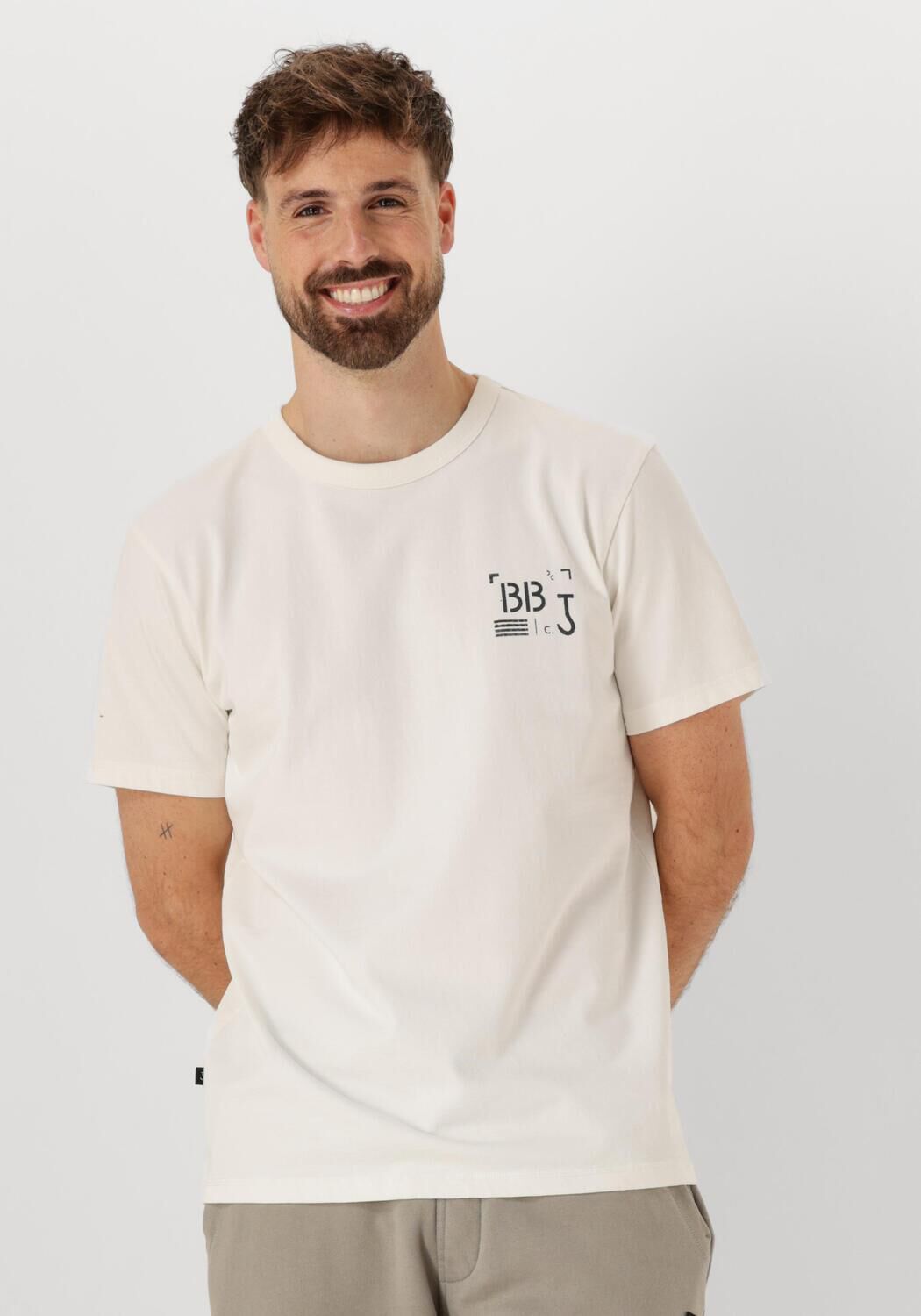 BUTCHER OF BLUE Heren Polo's & T-shirts Army Stencil Tee Wit