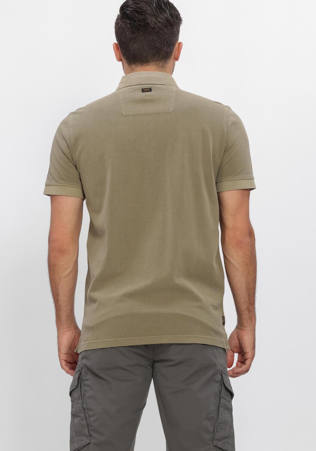 Khaki PME LEGEND Polo SHORT SLEEVE POLO PIQUE GARMENT DYED TAILWING - large