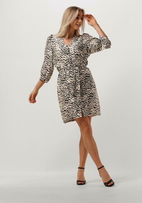 Beige MSCH COPENHAGEN Mini jurk MSCHPHILIDA MAIRE 3/4 DRESS AOP - large