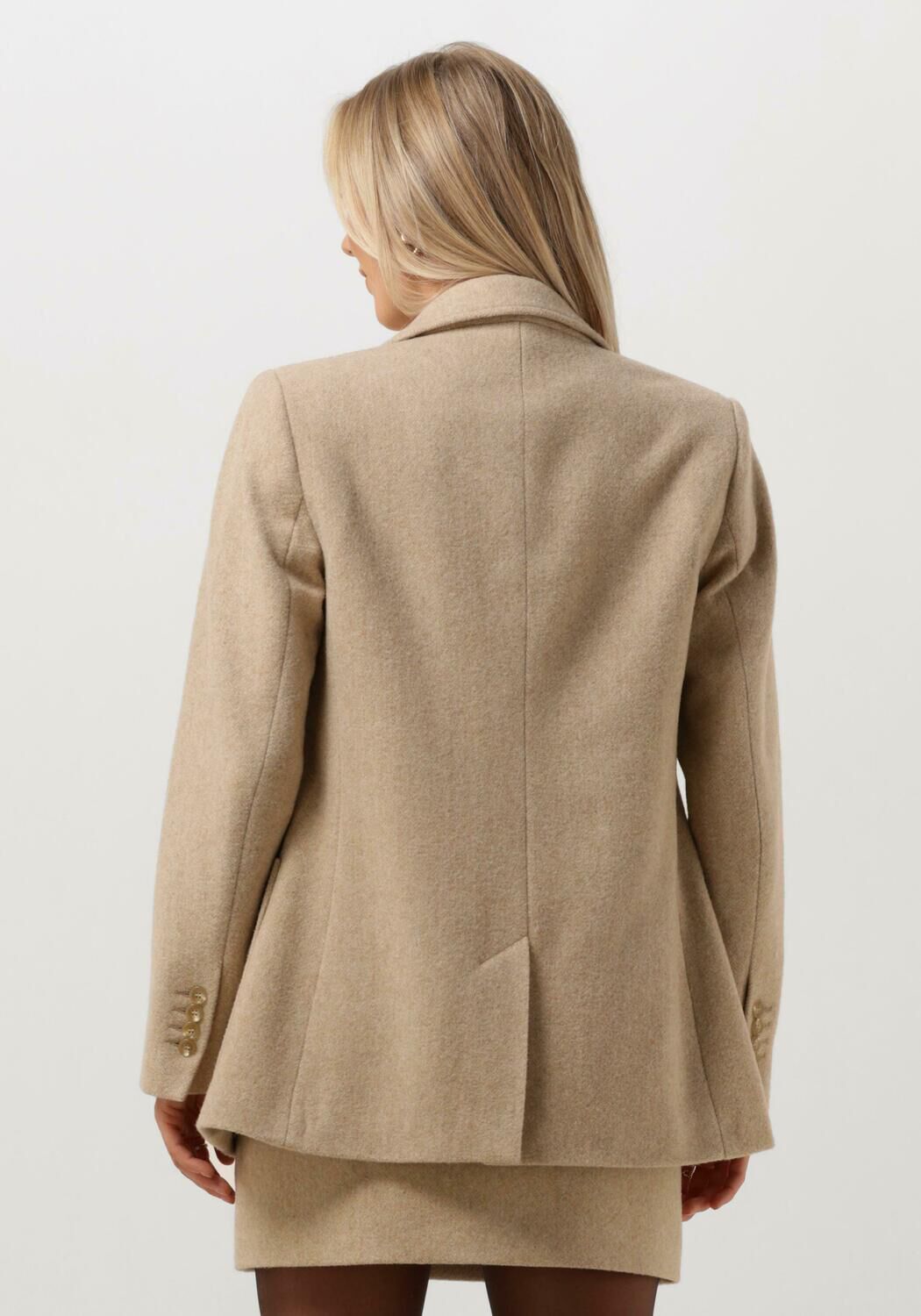 beige vanilia blazer wool blend blazer