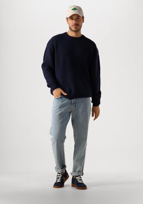 Donkerblauwe WOODBIRD Trui WBKURT BASE KNIT - large