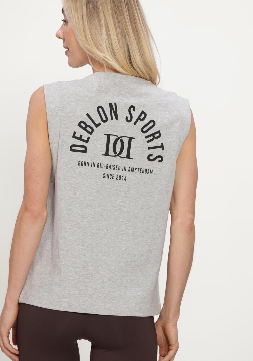 Grijze DEBLON SPORTS Tanktops IONA T-SHIRT - large