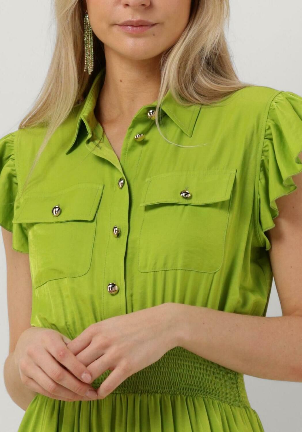 groene liu jo maxi jurk abito fluid