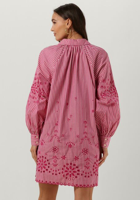 Roze SCOTCH & SODA Mini jurk STRIPED SHIRT DRESS WITH EMBROIDERY DETAIL IN ORGANIC COTTON - large