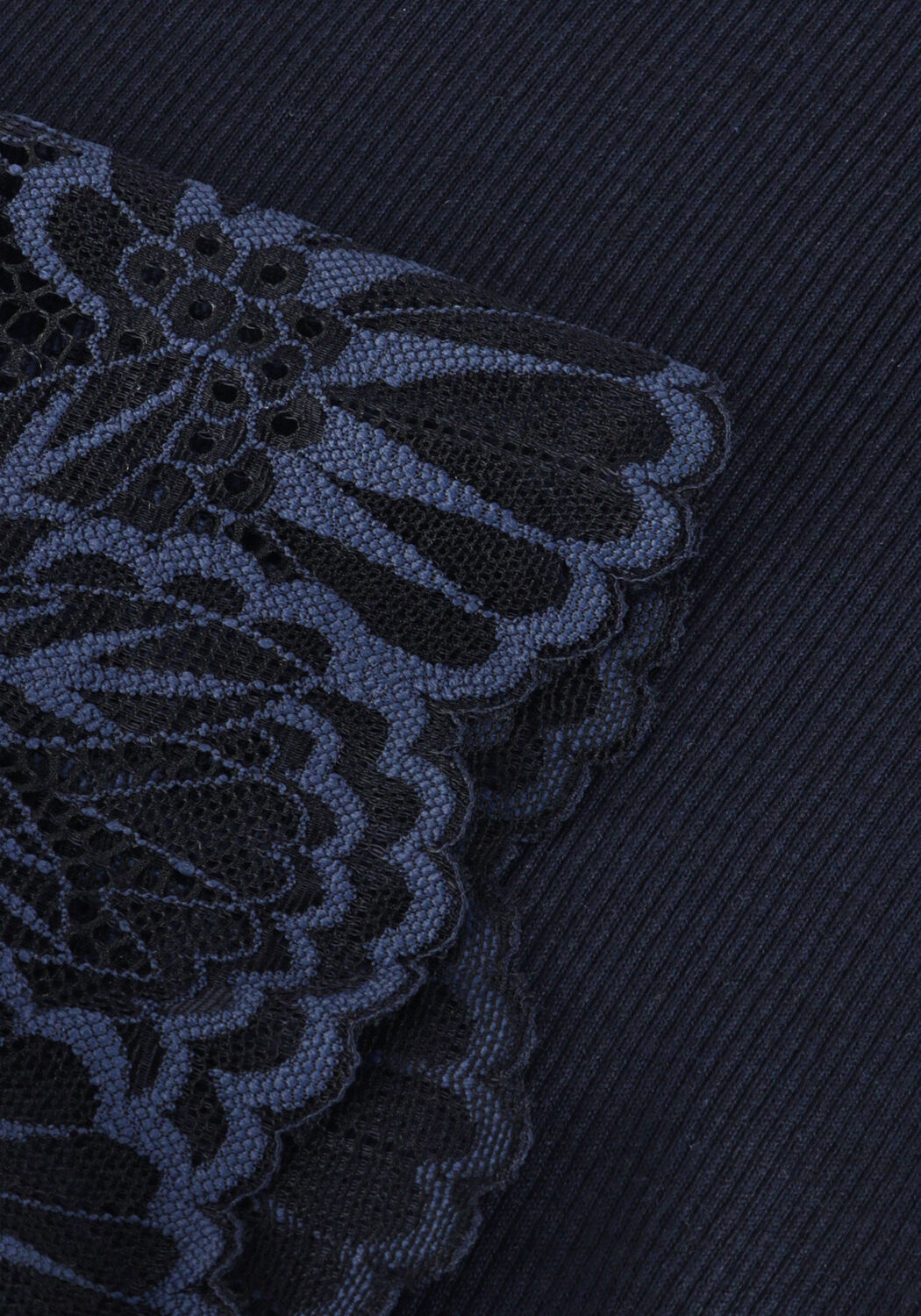 Donkerblauwe ROSEMUNDE Top BEATHA CAPSLEEVE - large