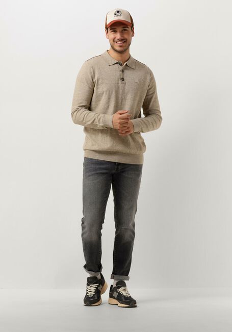 Beige BUTCHER OF BLUE Polo LT CLIFDEN POLO L/S - large