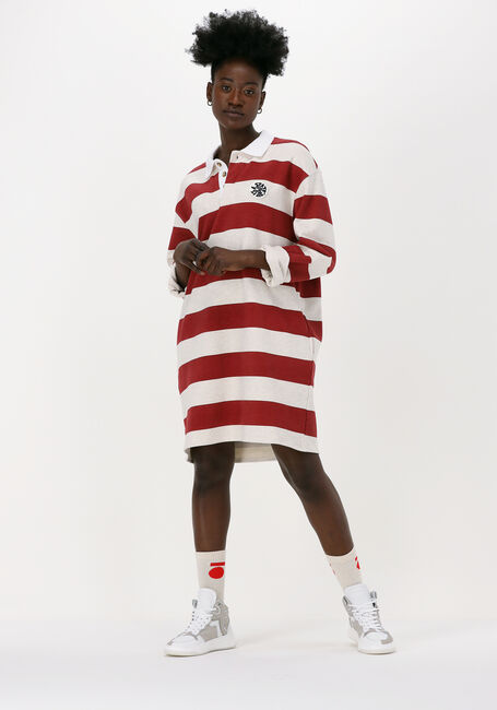 Gebroken wit 10DAYS Mini jurk RUGBY DRESS BIG STRIPE - large