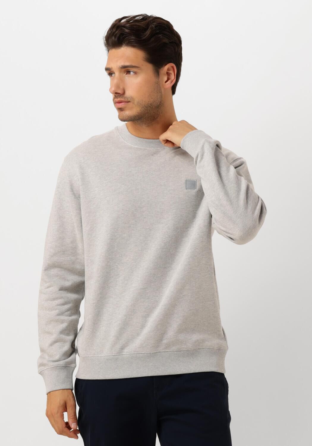 SCOTCH & SODA Heren Truien & Vesten Core Logo Sweatshirt Grijs