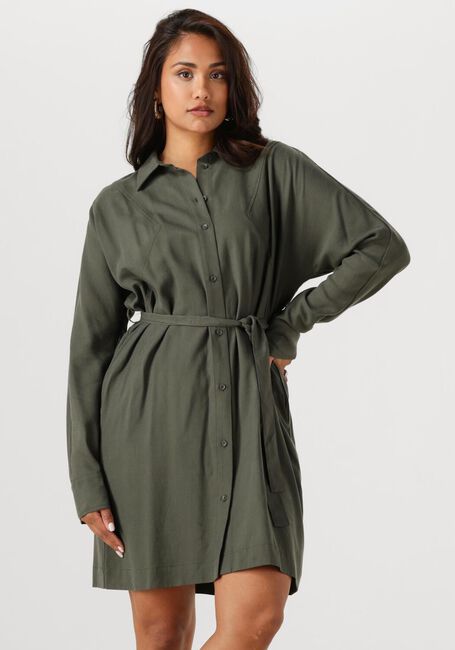 Olijf ANOTHER LABEL Mini jurk JONI DRESS L/S - large