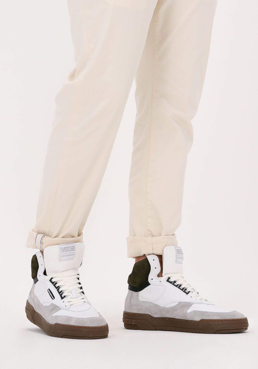 Witte FLORIS VAN BOMMEL Hoge sneakers SFM-10117-01 - large