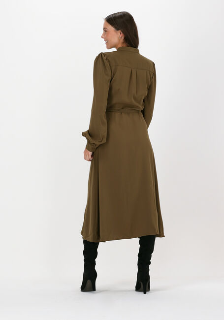 Groene NA-KD Midi jurk BALLON SLEEVE MIDI DRESS - large