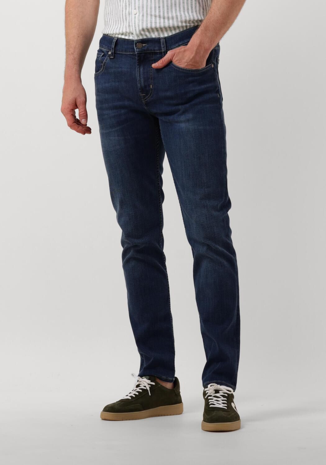 7 FOR ALL MANKIND Heren Jeans Slimmy Tapered Blauw